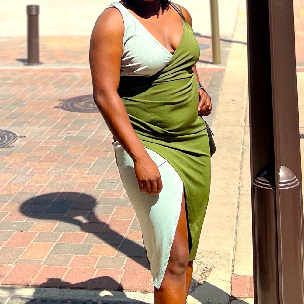 Two color dress